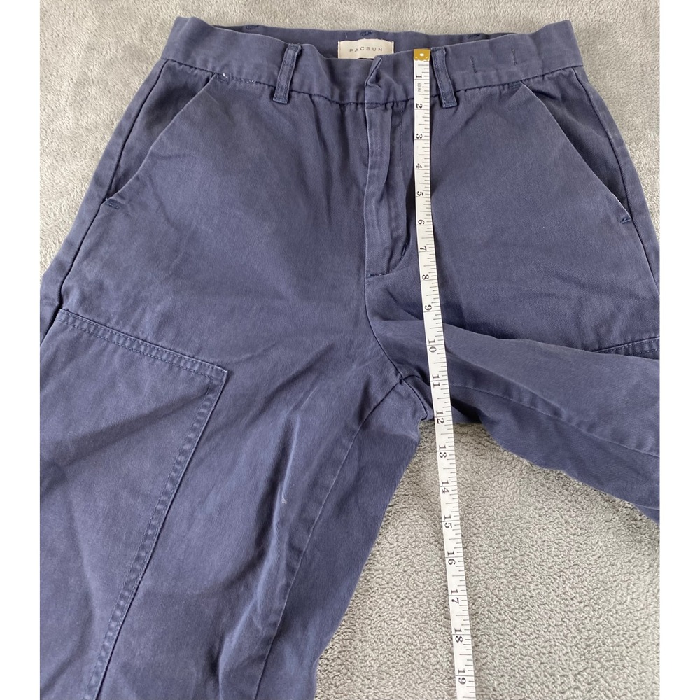 PacSun Womens Navy Blue Workwear Trouser Double Knee Wide Leg Pants Size 26 - Picture 15 of 16